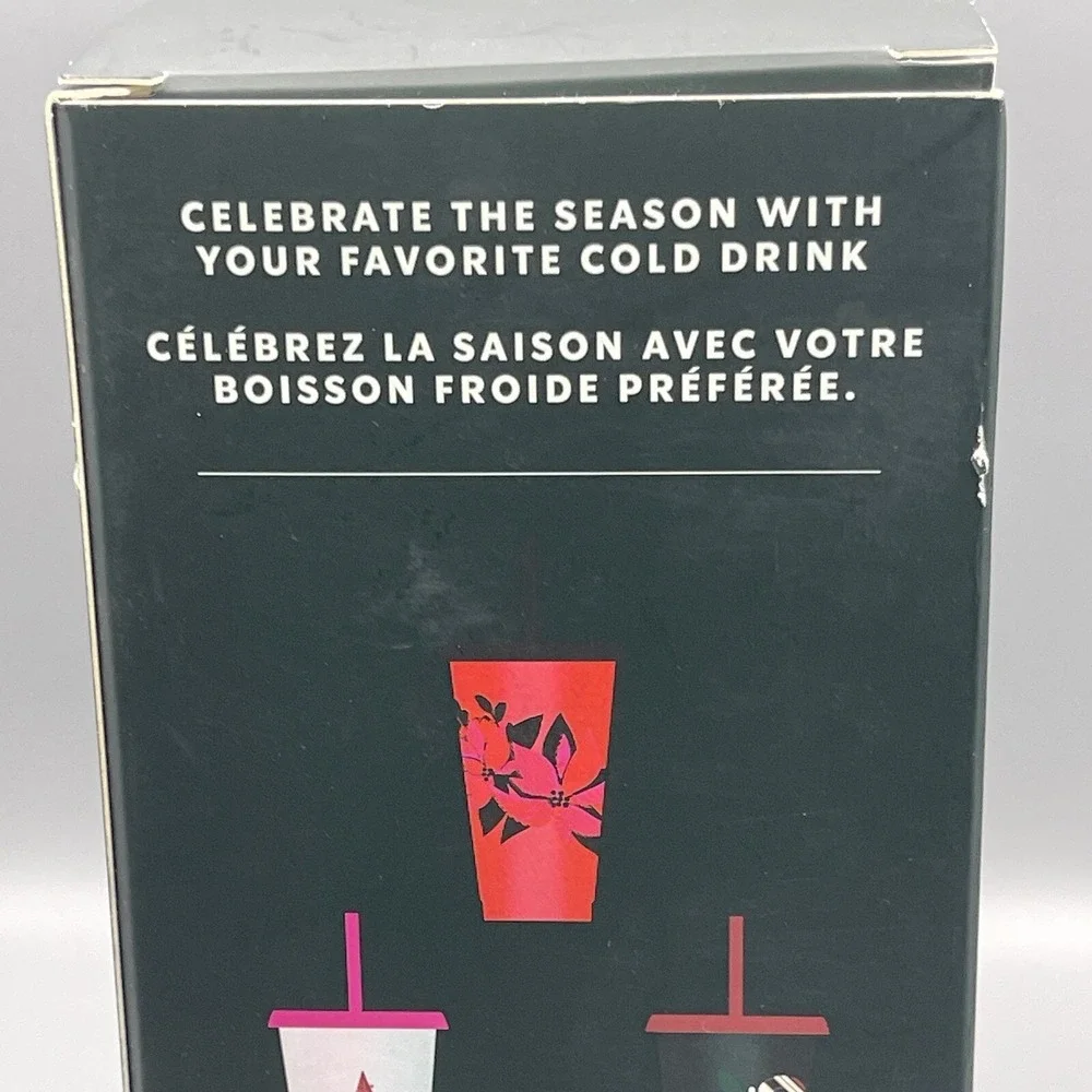 Starbucks Cold Cup 24oz Set Reusable 5 Pack with Straws Lids 2021 Holiday